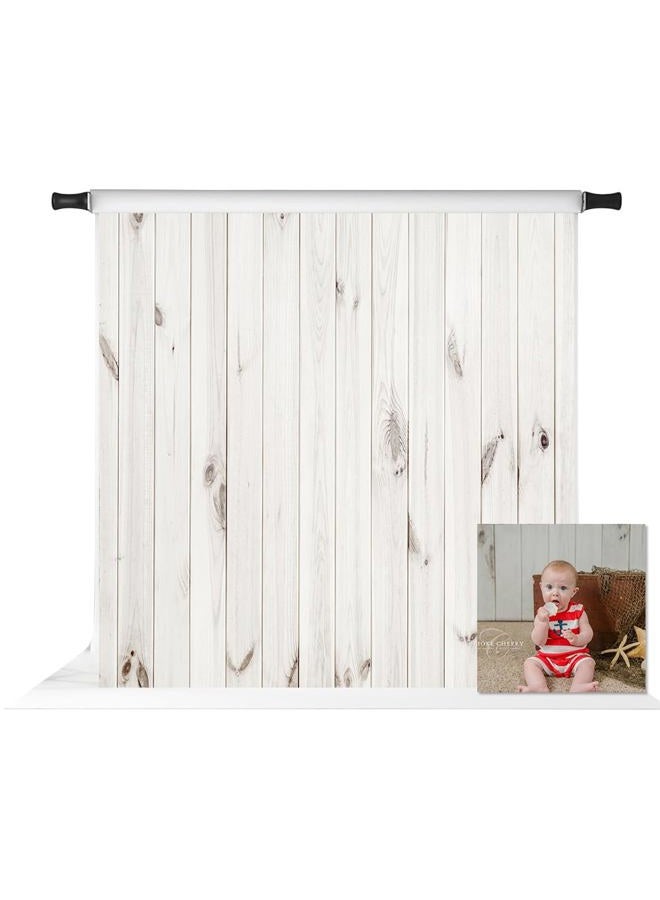 Kate 8x8ft White Wood Backdrops for Photography Retro Wooden Background Studio Photo Props - Image 1